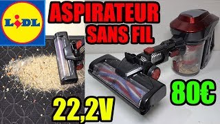 Aspirateur LIDL sans fil polyvalent SILVERCREST 22,2v vacuum cleaner cordless akku-staubsauger