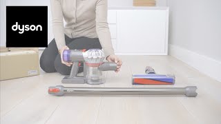 How to set up and use your Dyson V8™ cordless vacuum with the soft roller and mini Motorhead screenshot 5