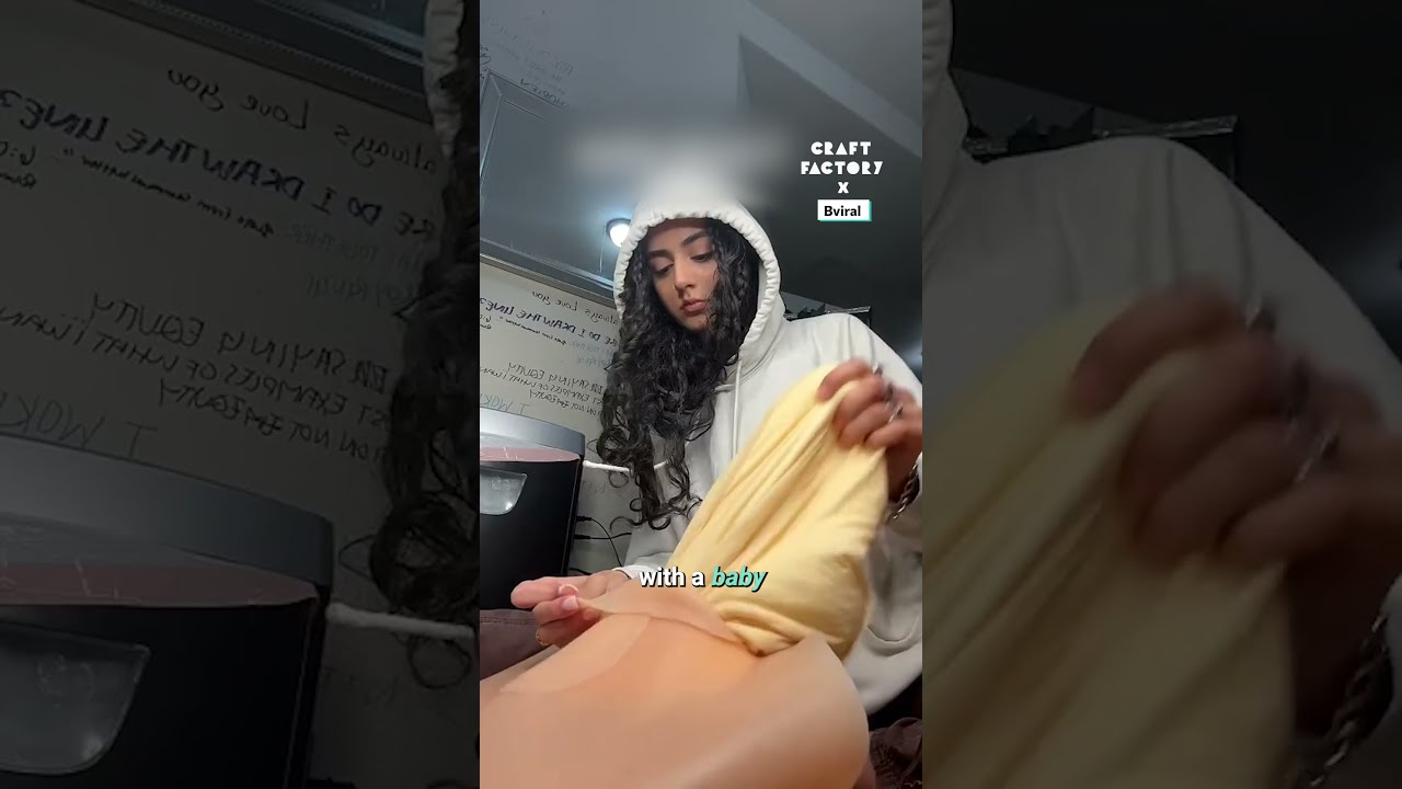Stuffing My Fake Belly With A Baby 