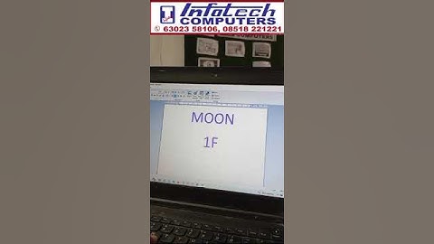 Create Moon Word Document | Infotech Computers Bhagya Nagar Kurnool 6302358106 #education