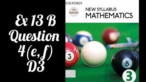 Ex 13B question 4(e,f)D3| geometrical properties of circle| igsce| maths