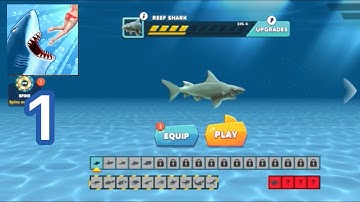 Hungry Shark - Gameplay Walkthrough Part 1 - Starting sharks (iOS, Android)