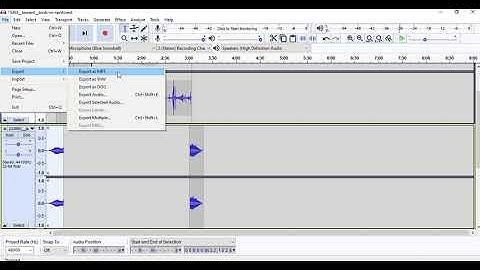 Export Audacity Project