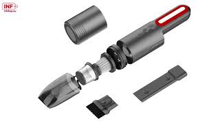 Handheld vacuum cleaner for the car, rechargeable, with LED screenshot 4