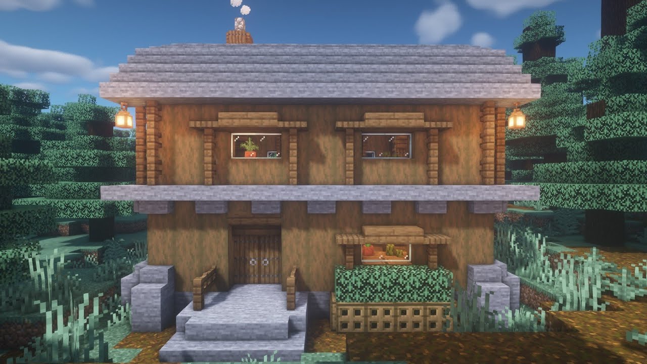 Large Spruce House Tutorial - Minecraft - YouTube