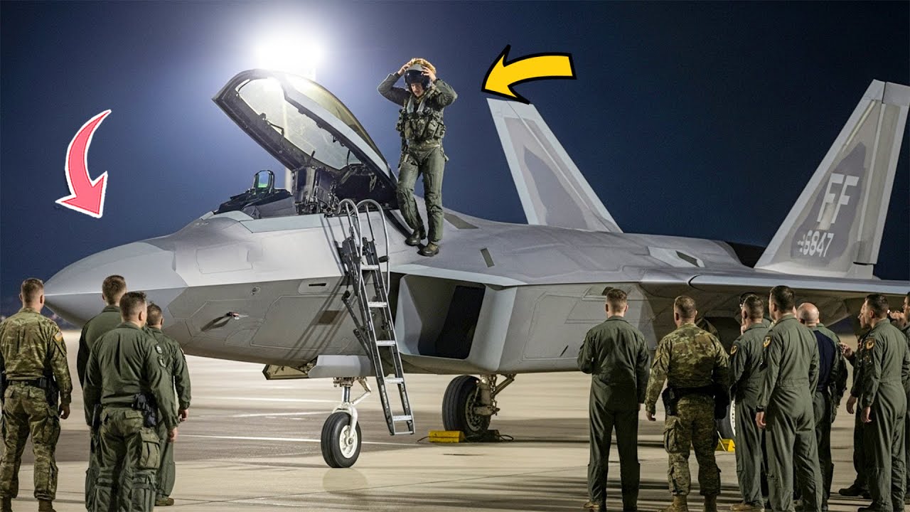 Die Truppe wusste nicht,wer sie wa,bis die Sirenen ertönten und sie in die F22 stieg,bereit zum Flug