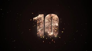 10 Seconds Timer 3D Countdown Epic Stone Numbers Explosion Cinematic Intro Fx