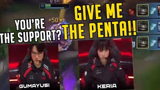 KERIA WANTS A PENTA! - T1 vs BRO Highlights With Voice Comms Translated