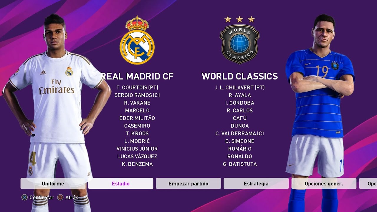 PES 2021 REAL MADRID VS RONALDO NAZARIO TEAM LEGENDS