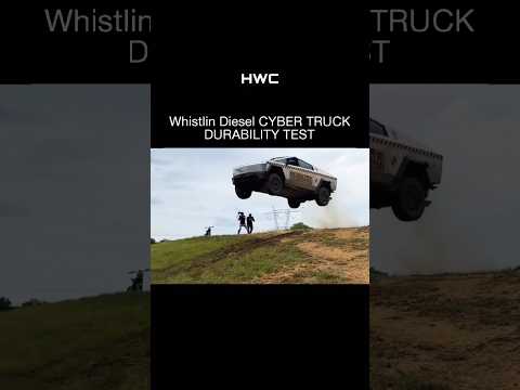 whistlin diesel testing cyber truck durability test 🎯🔥#whistlindeasel #cybertruck #tesla #offroad