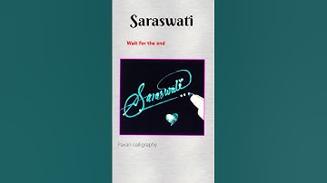 How to write Saraswati name ✅ sign 🖊️ #signature #shorts #ytshorts
