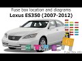 2007 Lexu Is250 Fuse Box