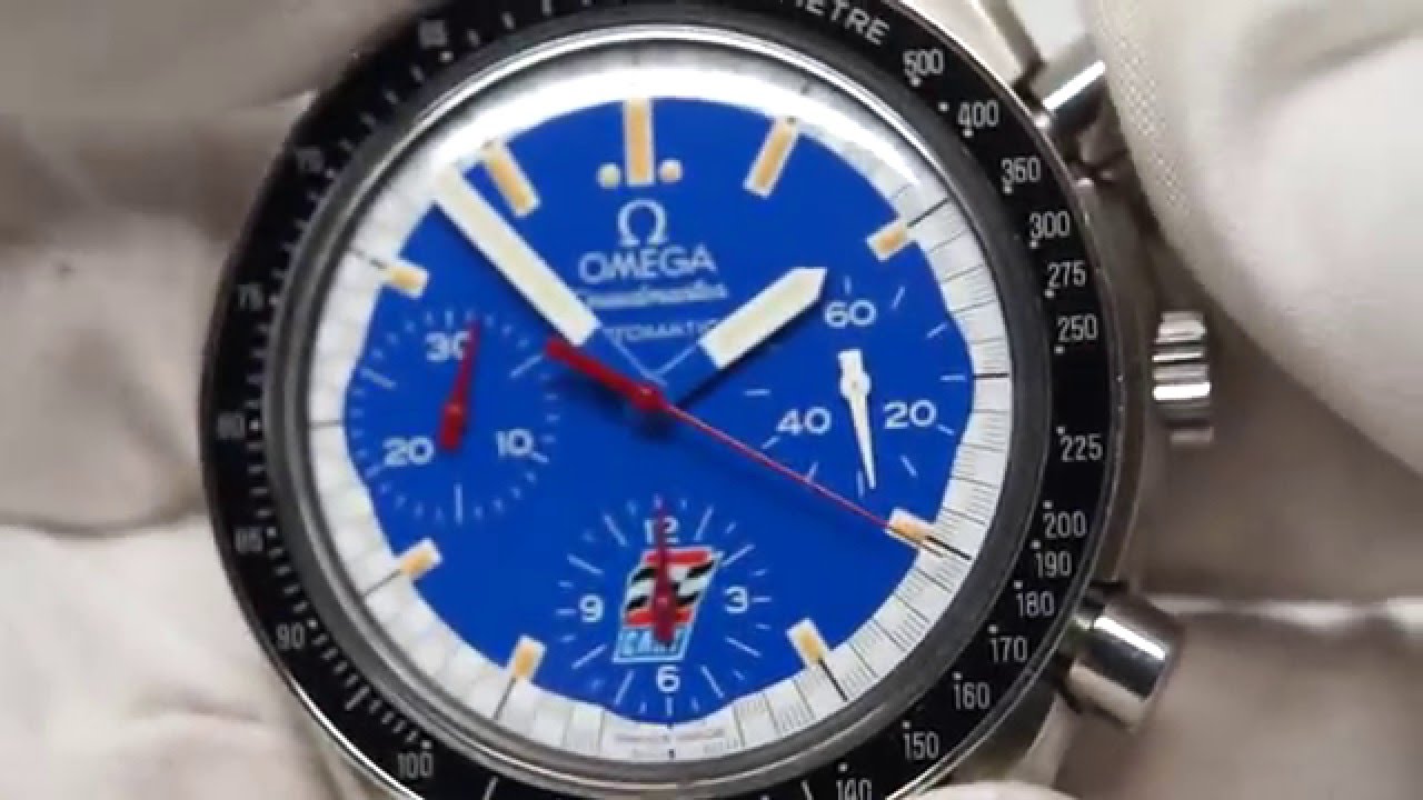 omega speedmaster schumacher blue