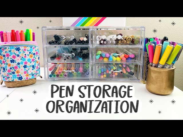 Transparent Acrylic Stationery Organizer  Stationery organization, Craft  storage organization, Pen organization