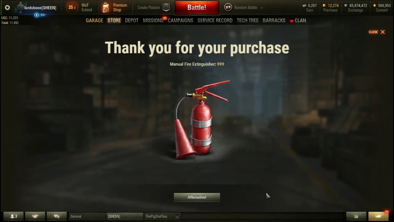 WoT - Spending 100 million credits on consumables || lordsheen