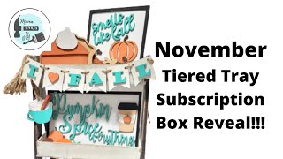 November Tiered Tray Subscription Box Reveal!! by Mama Dares To DIY 1,695 views 2 years ago 27 minutes