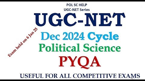 ANALYSIS OF  DEC 2024 PAPER OF UGC NET PAPER 2-POLITICAL SCIENCE