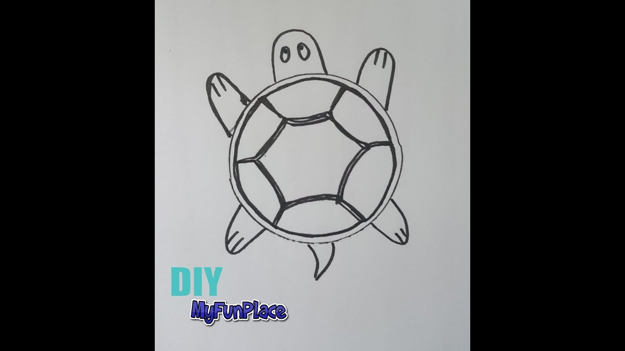 How To Draw A Cute Turtle - Step By Step