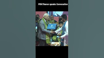 @TharunSpeaks Convocation 🎓 IIT-KGP ❤️||#viral#shorts#motivation#iit