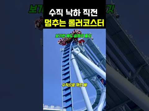 수직 낙하 직전 멈추는 롤러코스터 #재미 #코믹 thumbnail