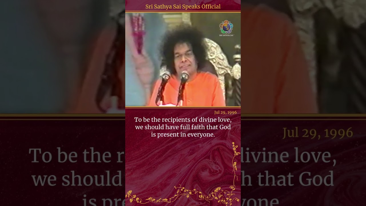 Only One Way to Escape Karma | Sri Sathya Sai Speaks | Jul 29, 1996