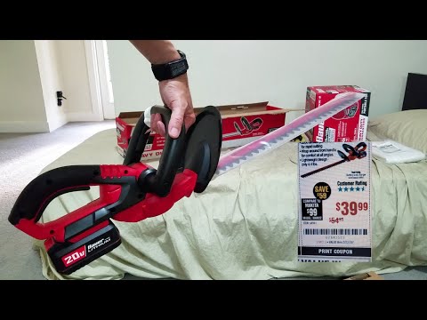 Bauer 20V Lithium-Ion Cordless Hedge Trimmer – Tool Only