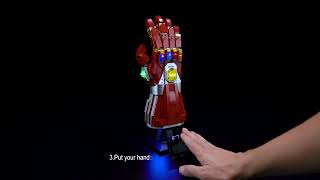 BriksMax Light Kit For Lego Nano Gauntlet 76223(With Hand Sweep Sensor Switch)