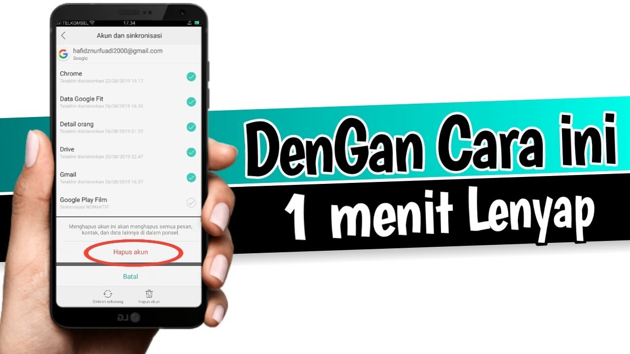 Cara Menghapus Akun Gmail Hapus Akun Gmail Permanen Di Hp Youtube