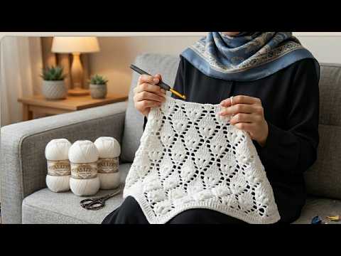 This crochet masterpiece looks perfect for all kinds of knitted garments.