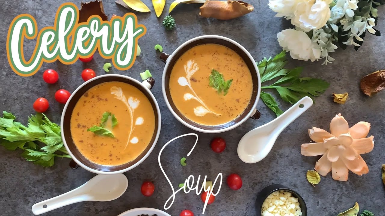 Curried carrot celery soup