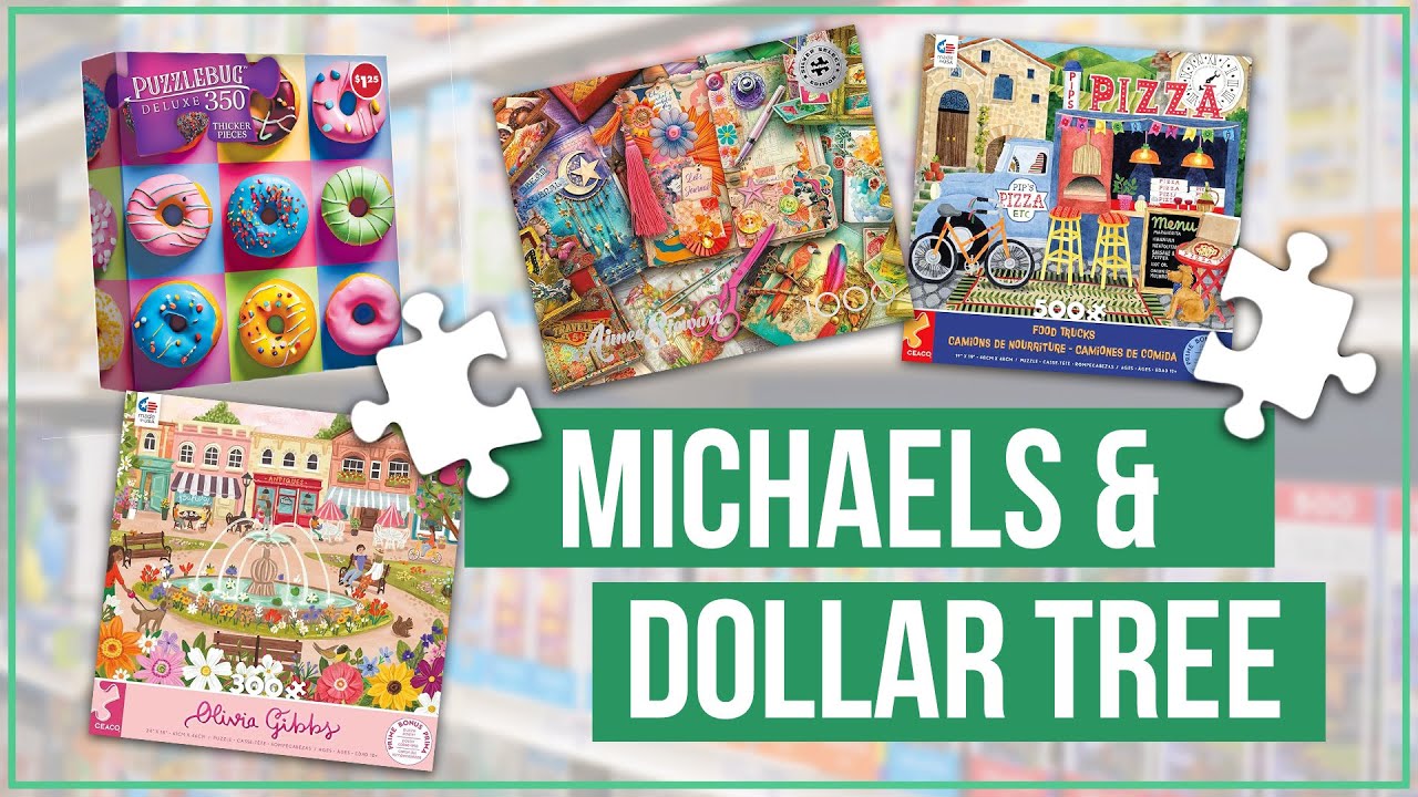 Shopping for Puzzles at Michaels and Dollar Tree! | Ceaco, Dowdle, Charles Wysocki and MORE!