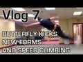 Kung Fu Tweex: BUTTERFLY KICKS, NEW FORMS, AND SPEED CLIMBING - Vlog 7