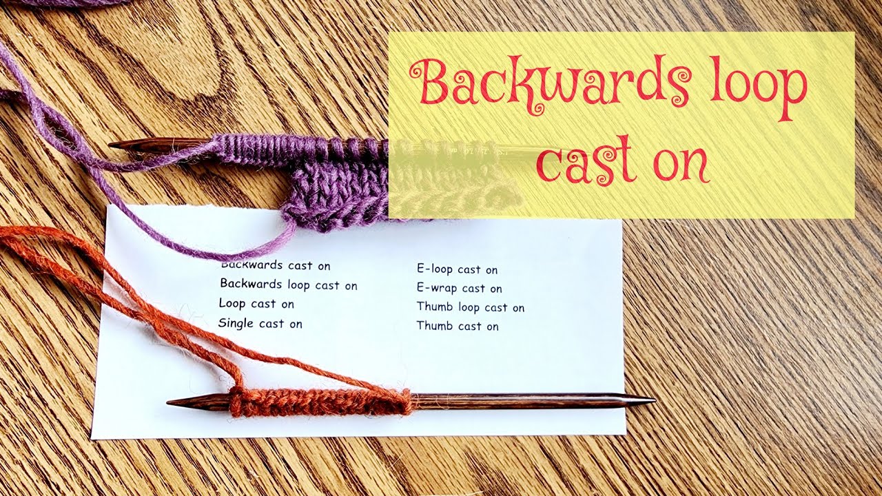 Backwards loop cast on||Повітряний набір петель спицями||UKR and ENG ...