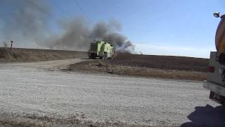 New Lenox Crash truck moving up to the scene