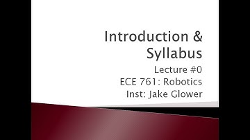 ECE 761.00 Introduction and Syllabus