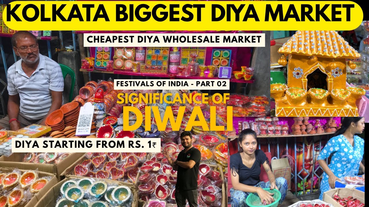 Kolkata Cheapest Diya Market 2025 | Wholesale Diya Market | Wholesale Diwali Decoration Items