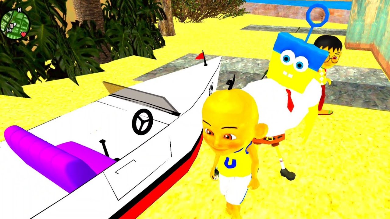 Upin ipin bertemu Spongebob Squarepants 😱 Dunia Oyya