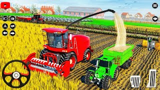 Real Farming Tractor Simulator 2022 |  Wheat Harvester Tractor Driving | Gameplay screenshot 5