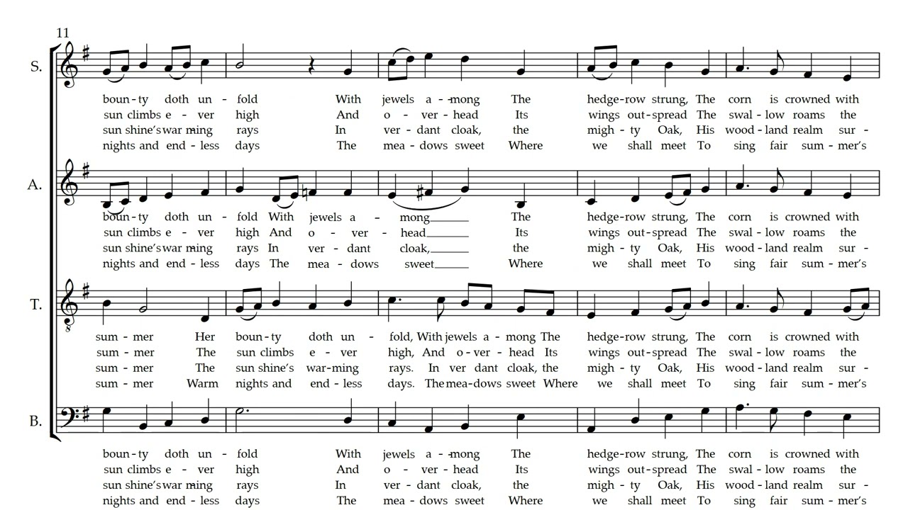 O Sing the praise of Summer