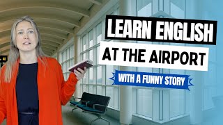 Fun English Story at the Airport ✈️ Beginner Travel English