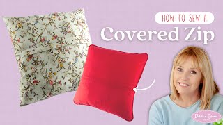 Two ways to install covered zips in cushion covers by Debbie Shore