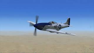 Landing the P-51 Mustang at Palm Springs International Airport in FSX