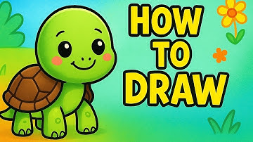 How To Draw A Turtle Drawing Step By Btep  Drawing Easy 