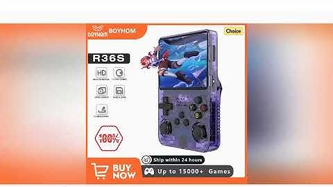 128G Open Source R36S Retro Handheld Video Game Console Linux System 3.5 Inch IPS Screen Portable Po