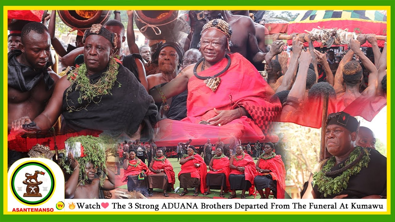 ADUANAFOƆ To The World🐕‍🦺🔥Watch😲❤️ The 3 Strong ADUANA Brothers Departed From The Funeral At Kumawu