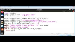 How to download email from gmail via pop3 in Python