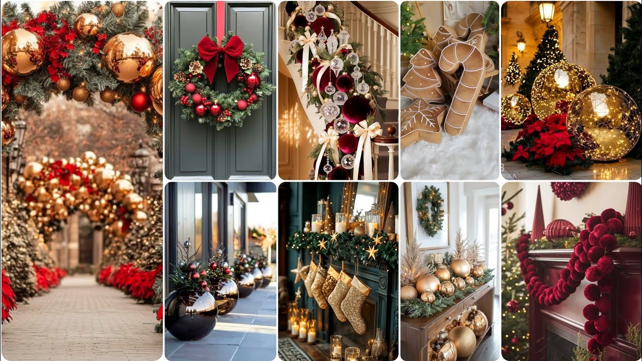 Luxurious Red & Gold Christmas Ornaments Decor Ideas | Elegant Holiday ...