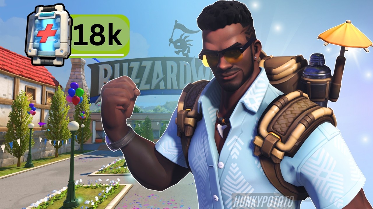 Baptiest Tropical Skin Gameplay (4k No Commentary) 6v6 Quick Play Overwatch Over 10k Heals