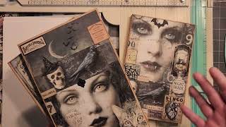 Construction of a No-Sew Journal & Flip Thru of 3 Halloween Journals made in that style!