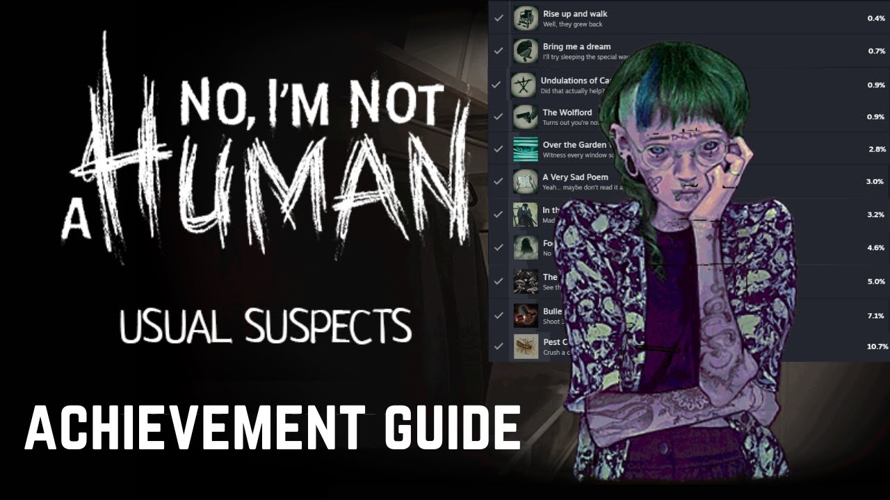 No, I'm Not A Human - Usual Suspects Update (11 new achievements added for 100% guide)